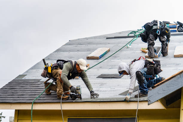Professional Roofing technician working in Banco, VA